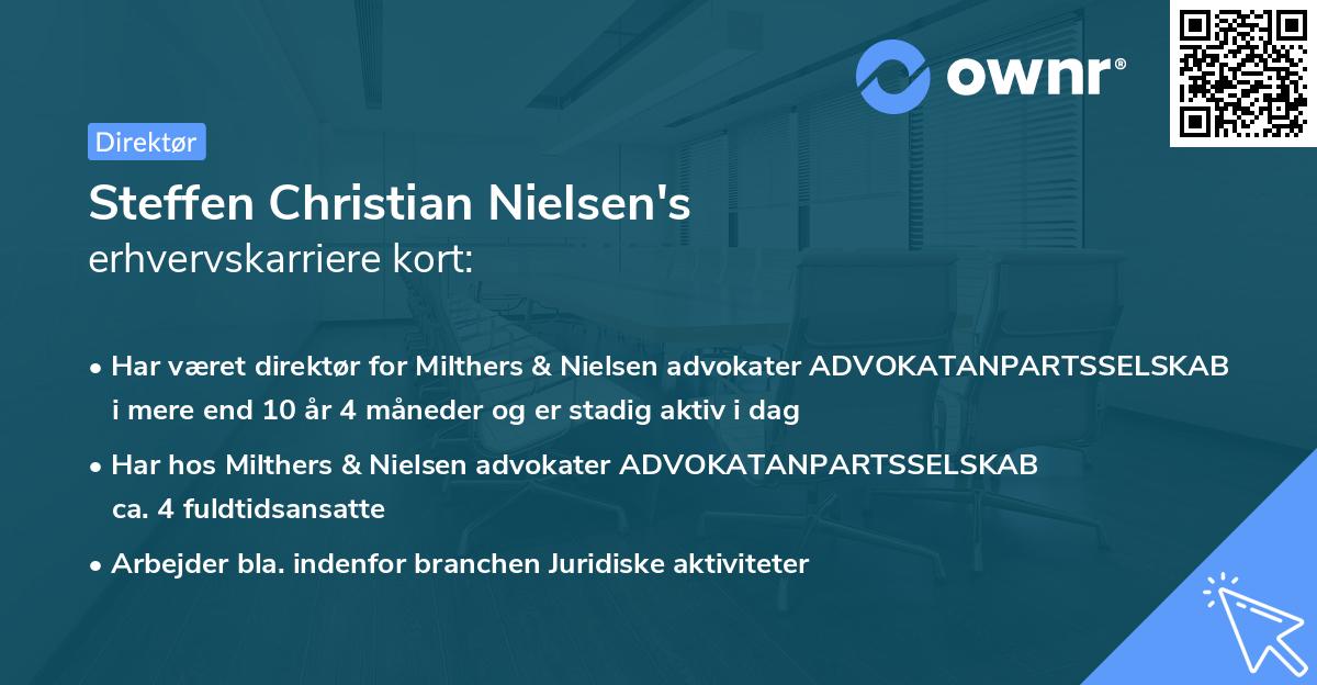 Steffen Christian Nielsen's erhvervskarriere kort