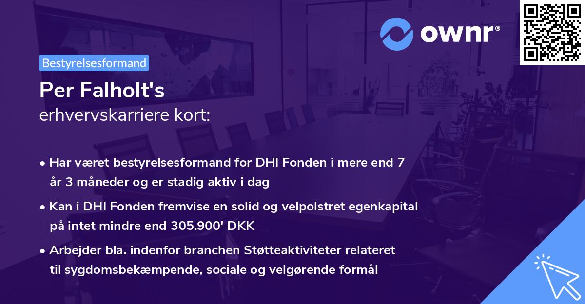 Per Falholt's erhvervskarriere kort