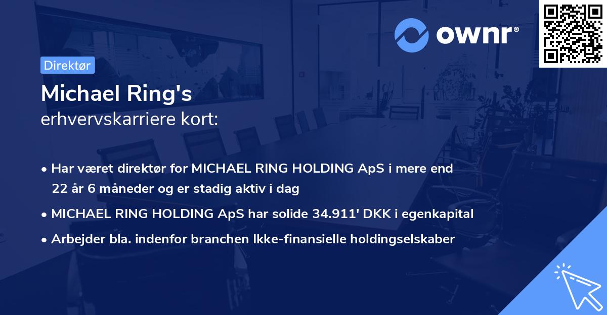 Michael Ring's erhvervskarriere kort