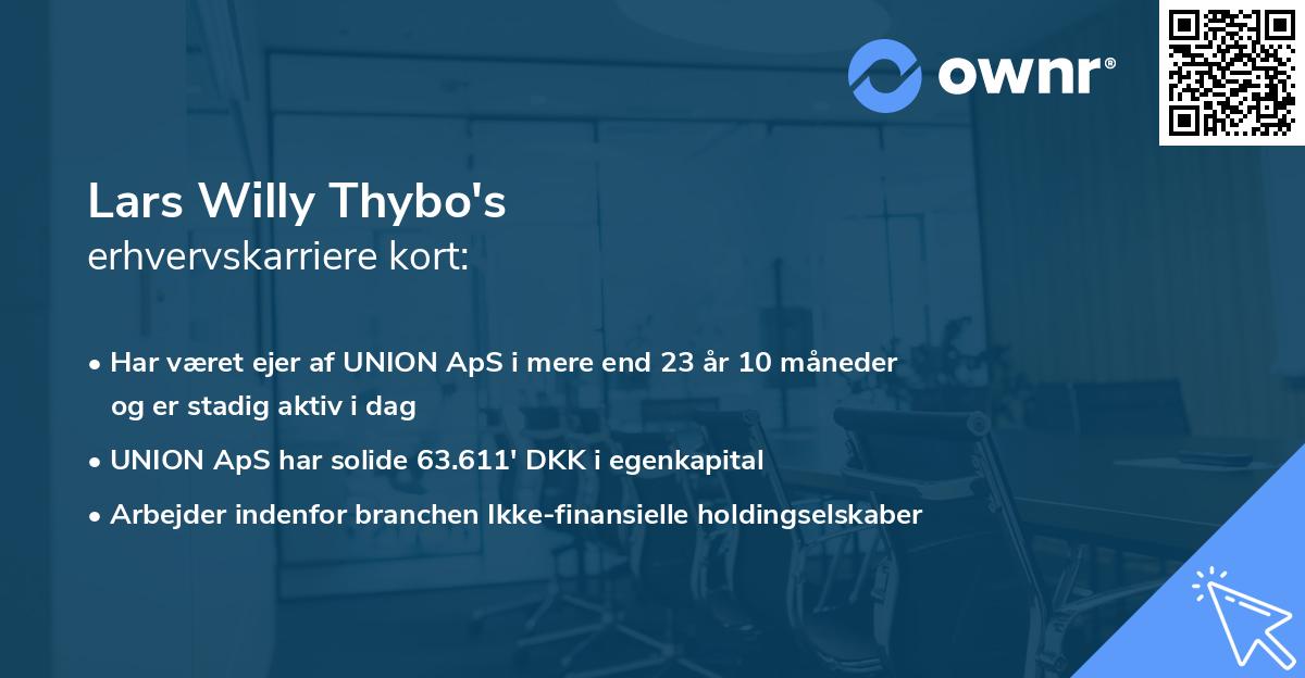 Lars Willy Thybo's erhvervskarriere kort