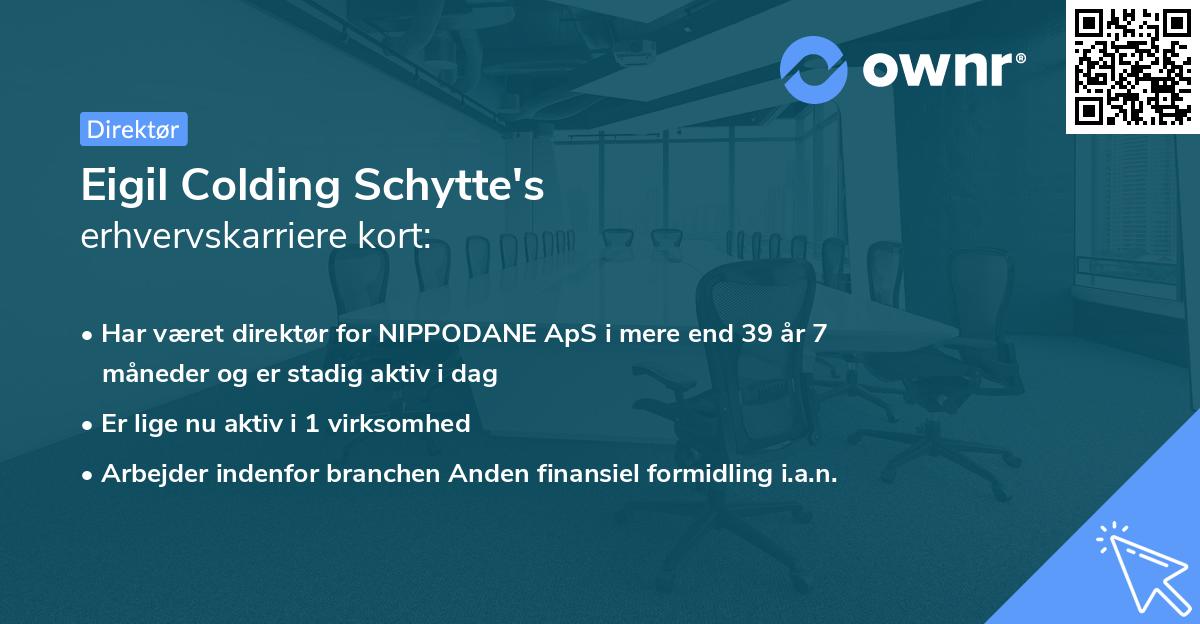 Eigil Colding Schytte's erhvervskarriere kort