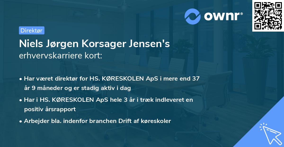 Niels Jørgen Korsager Jensen's erhvervskarriere kort