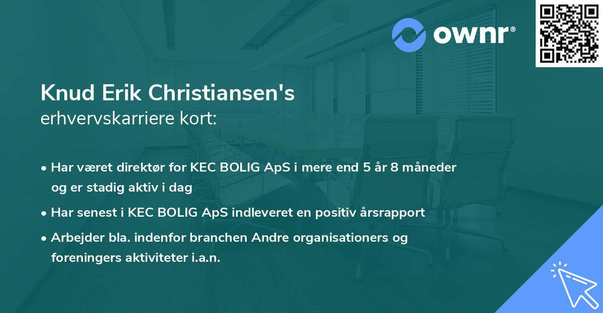 Knud Erik Christiansen's erhvervskarriere kort