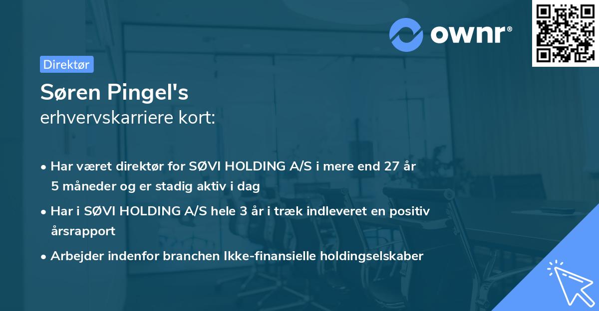 Søren Pingel's erhvervskarriere kort