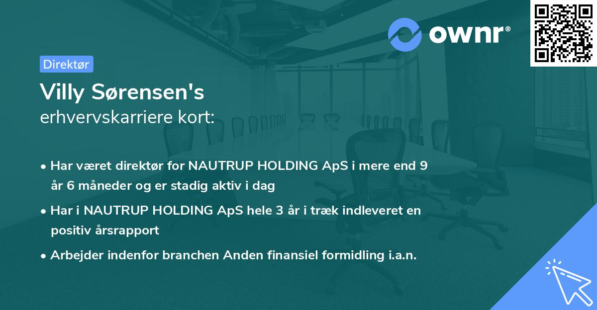 Villy Sørensen's erhvervskarriere kort