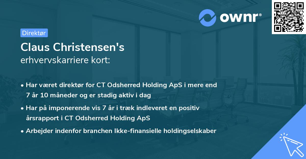 Claus Christensen's erhvervskarriere kort