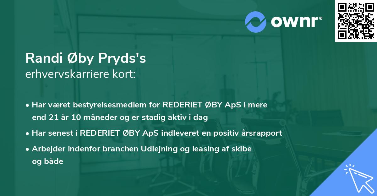 Randi Øby Pryds's erhvervskarriere kort