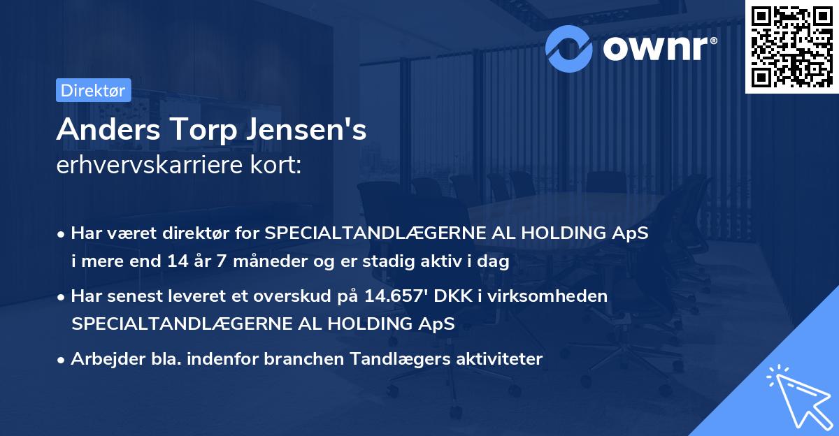 Anders Torp Jensen's erhvervskarriere kort