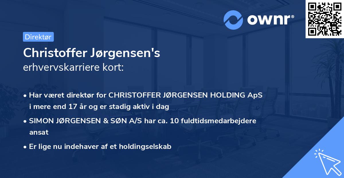 Christoffer Jørgensen's erhvervskarriere kort