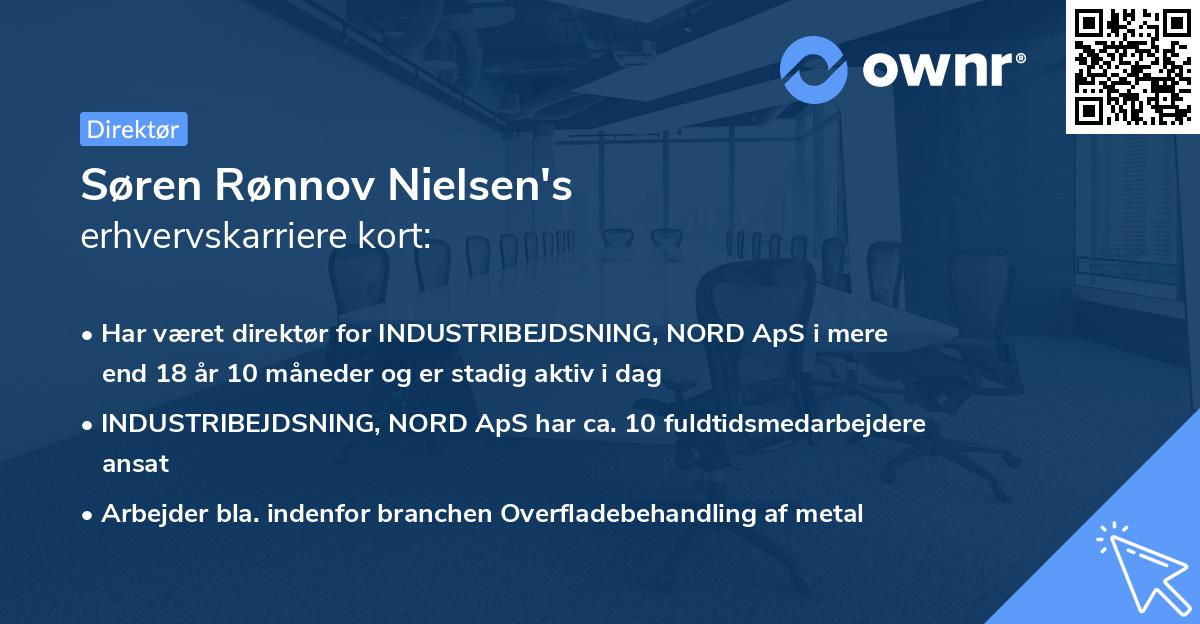 Søren Rønnov Nielsen's erhvervskarriere kort