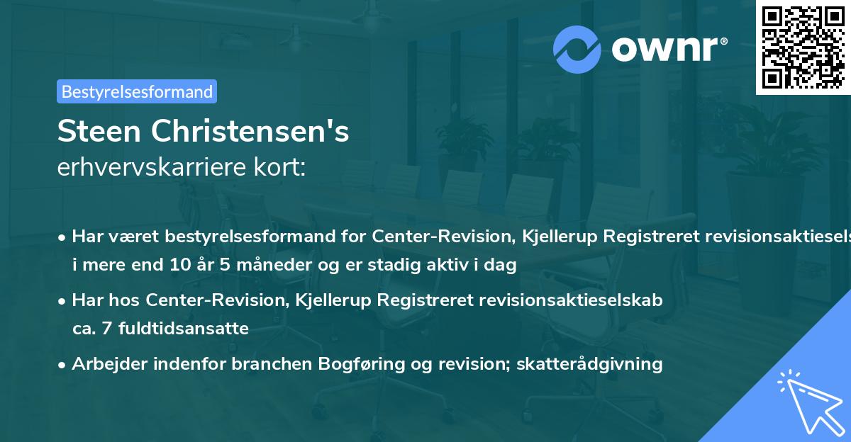 Steen Christensen's erhvervskarriere kort