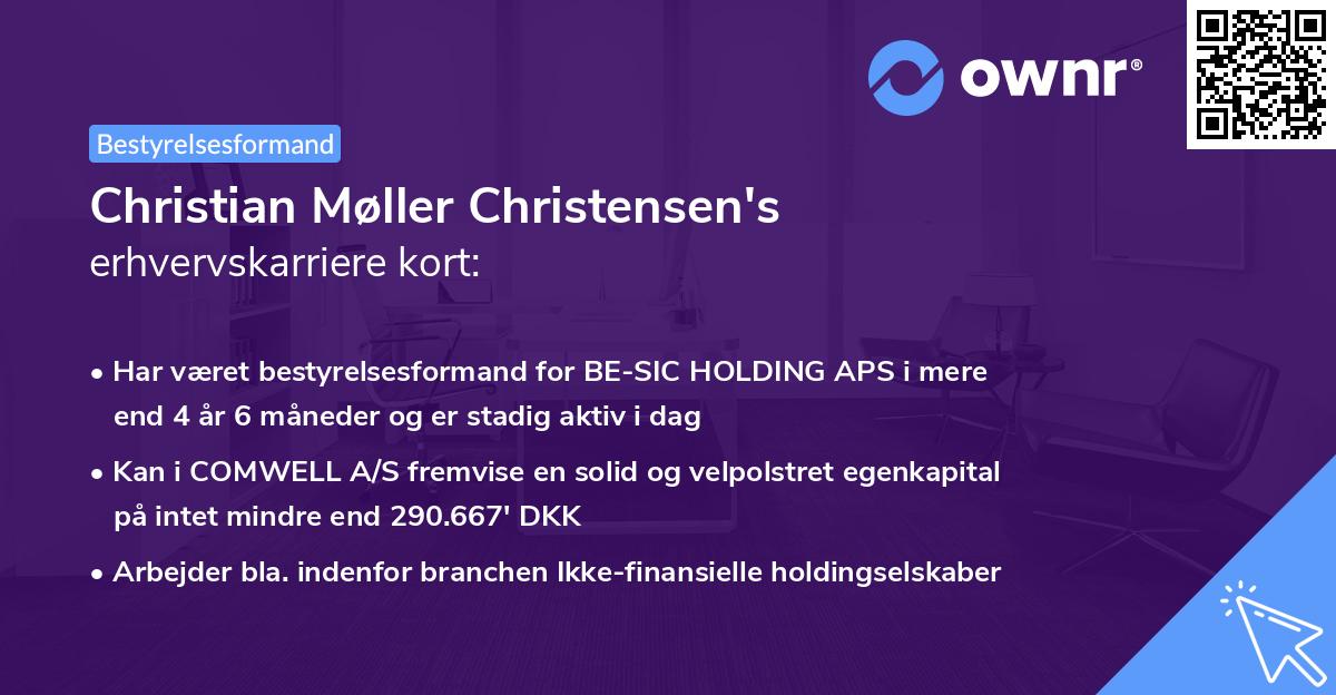 Christian Møller Christensen's erhvervskarriere kort