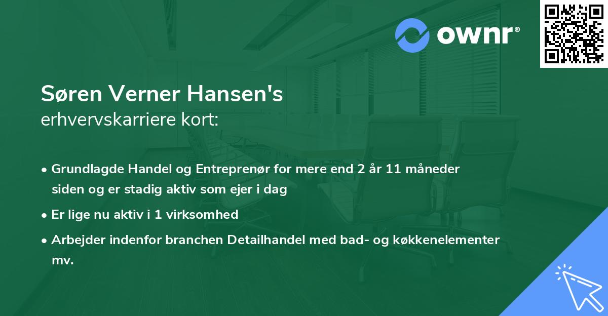 Søren Verner Hansen's erhvervskarriere kort