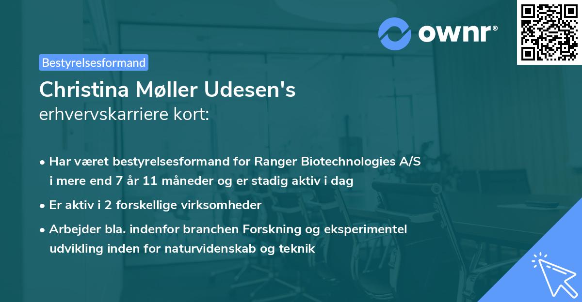 Christina Møller Udesen's erhvervskarriere kort