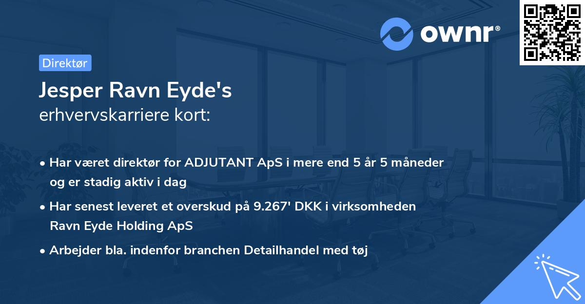 Jesper Ravn Eyde's erhvervskarriere kort