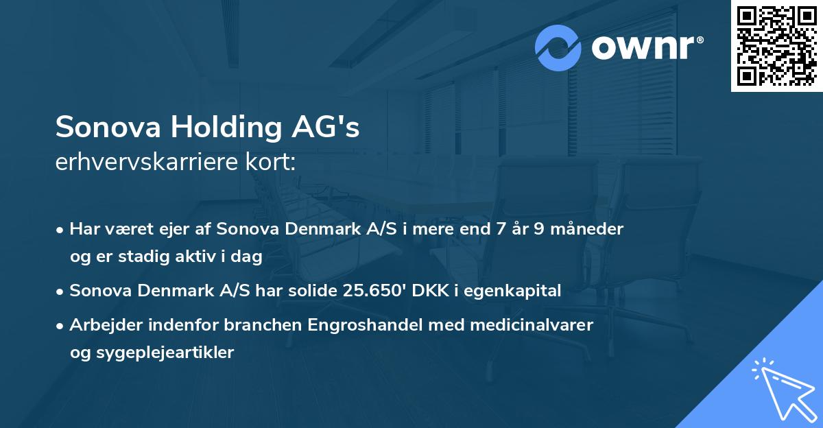 Sonova Holding AG's erhvervskarriere kort
