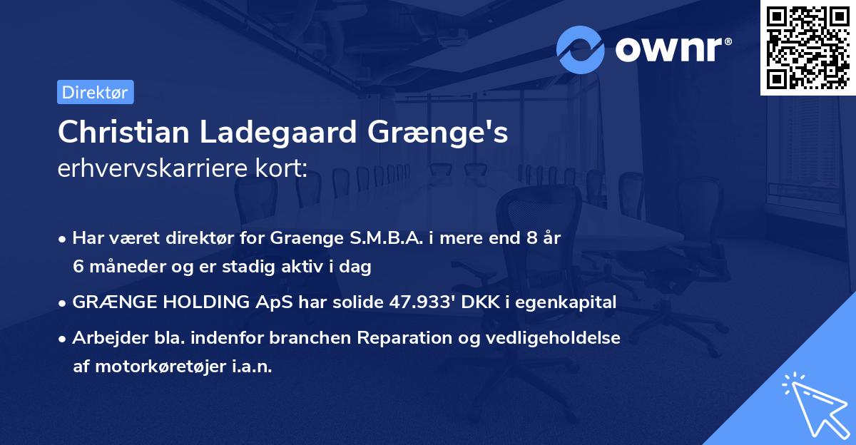 Christian Ladegaard Grænge's erhvervskarriere kort