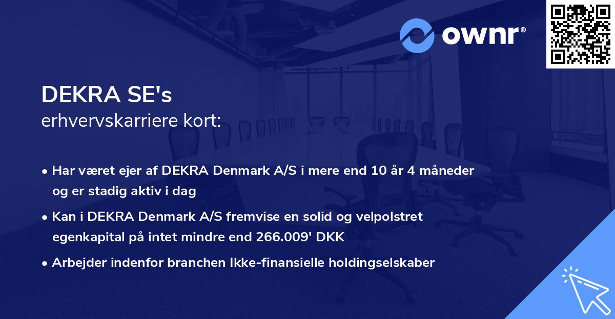 DEKRA SE's erhvervskarriere kort
