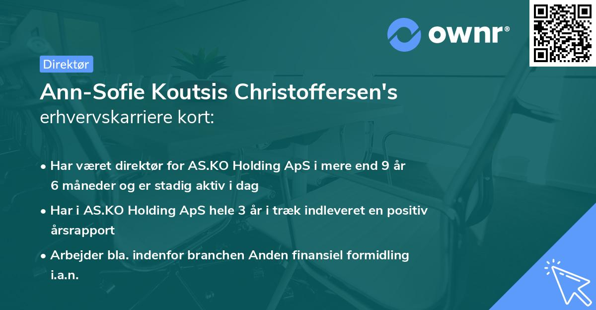 Ann-Sofie Koutsis Christoffersen's erhvervskarriere kort