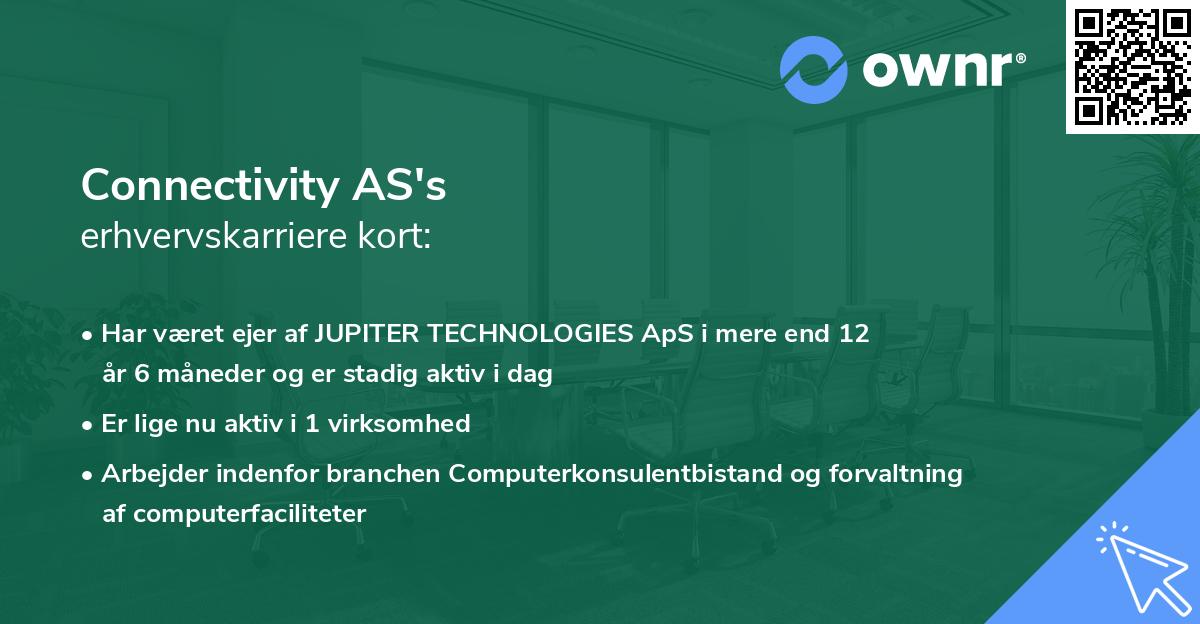 Connectivity AS's erhvervskarriere kort