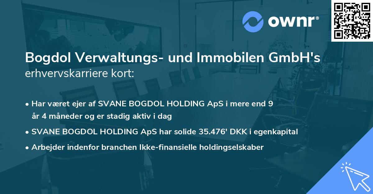 Bogdol Verwaltungs- und Immobilen GmbH's erhvervskarriere kort