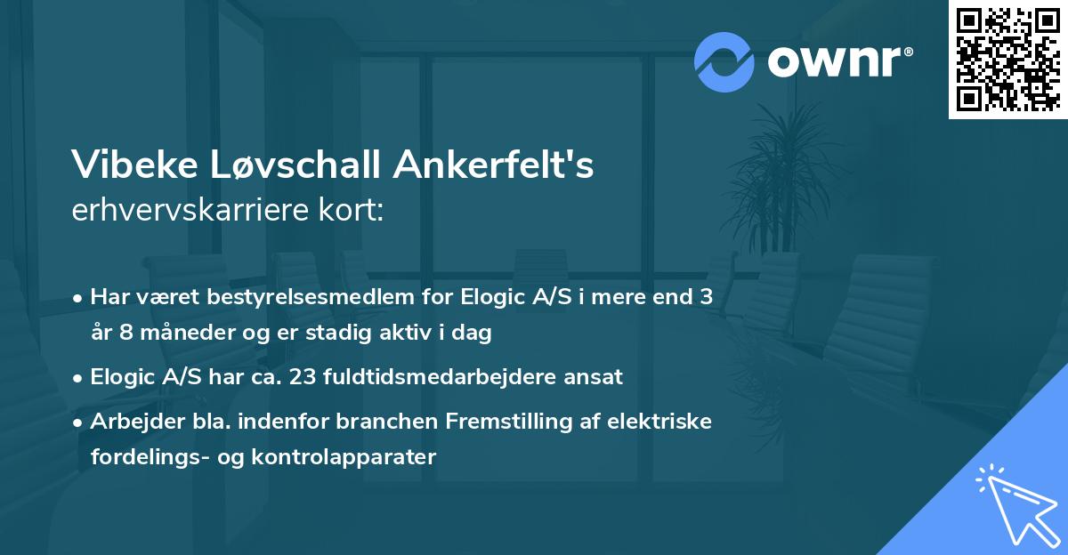 Vibeke Løvschall Ankerfelt's erhvervskarriere kort