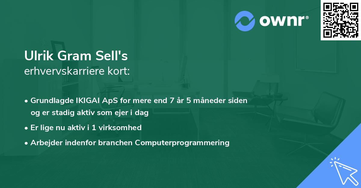 Ulrik Gram Sell's erhvervskarriere kort