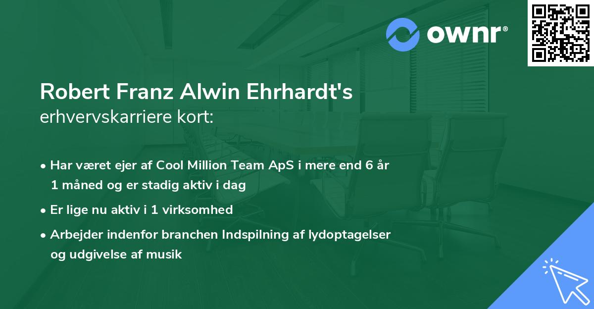 Robert Franz Alwin Ehrhardt's erhvervskarriere kort