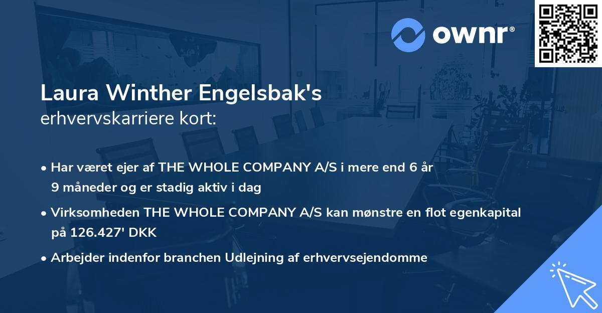 Laura Winther Engelsbak's erhvervskarriere kort