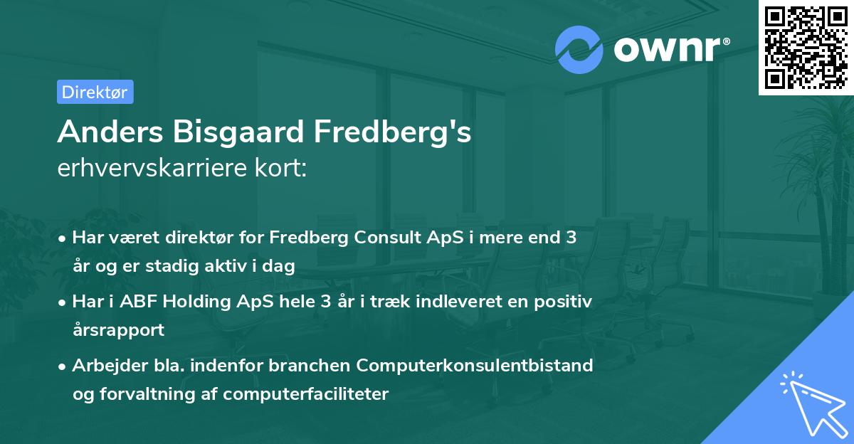 Anders Bisgaard Fredberg's erhvervskarriere kort