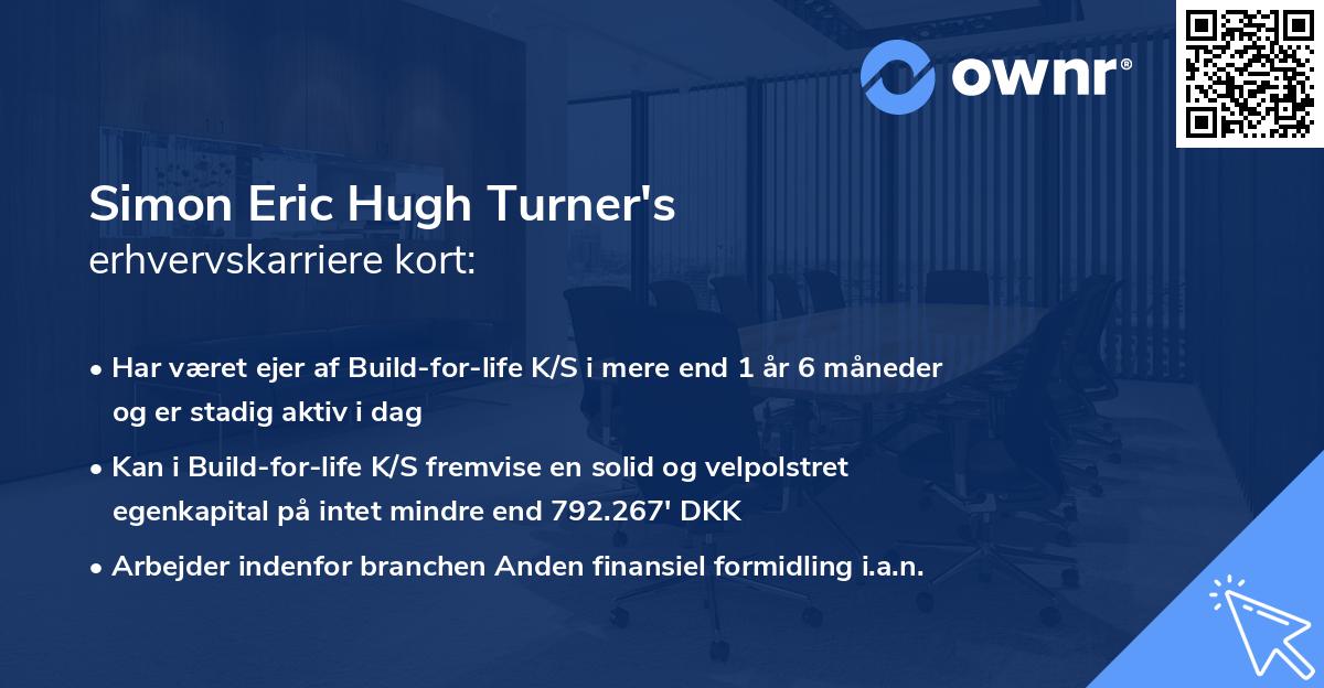 Simon Eric Hugh Turner's erhvervskarriere kort