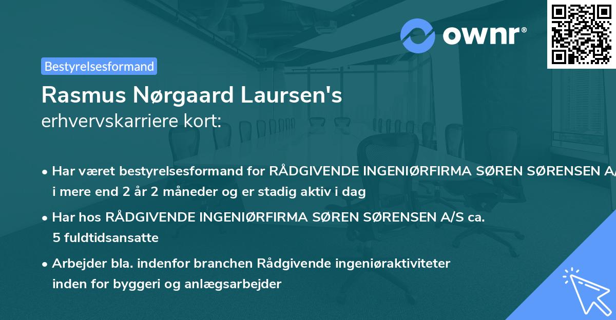 Rasmus Nørgaard Laursen's erhvervskarriere kort