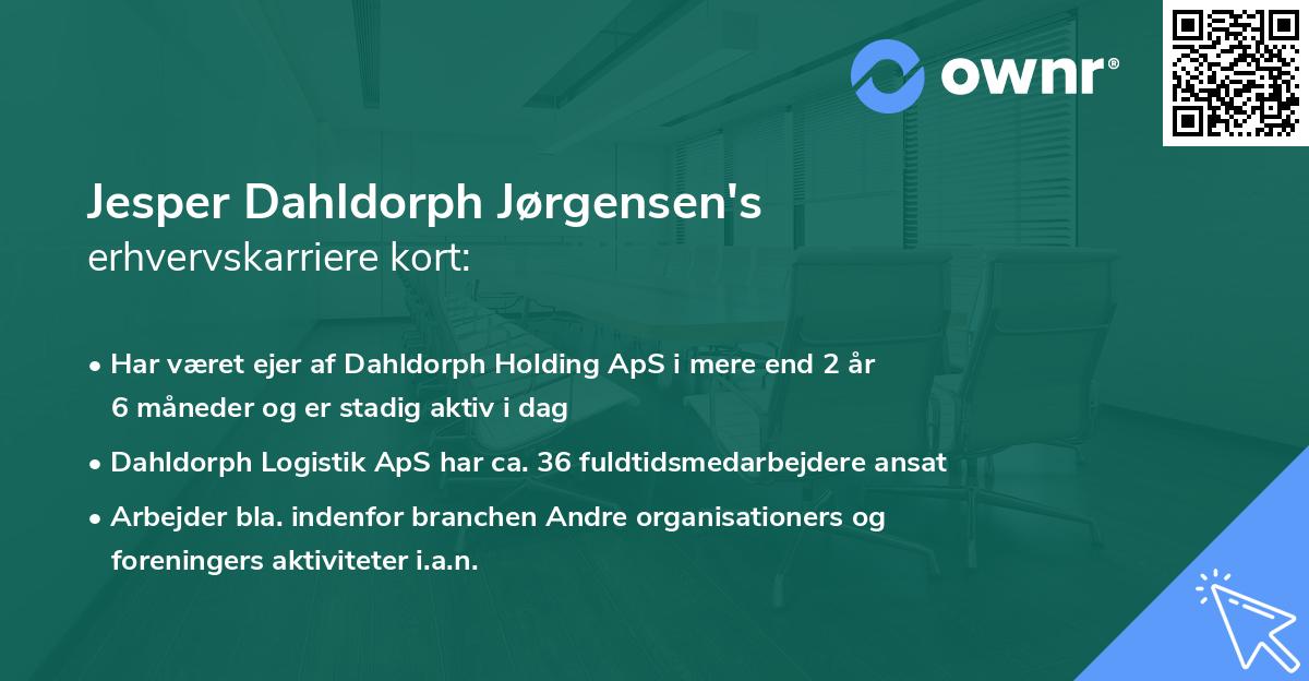 Jesper Dahldorph Jørgensen's erhvervskarriere kort