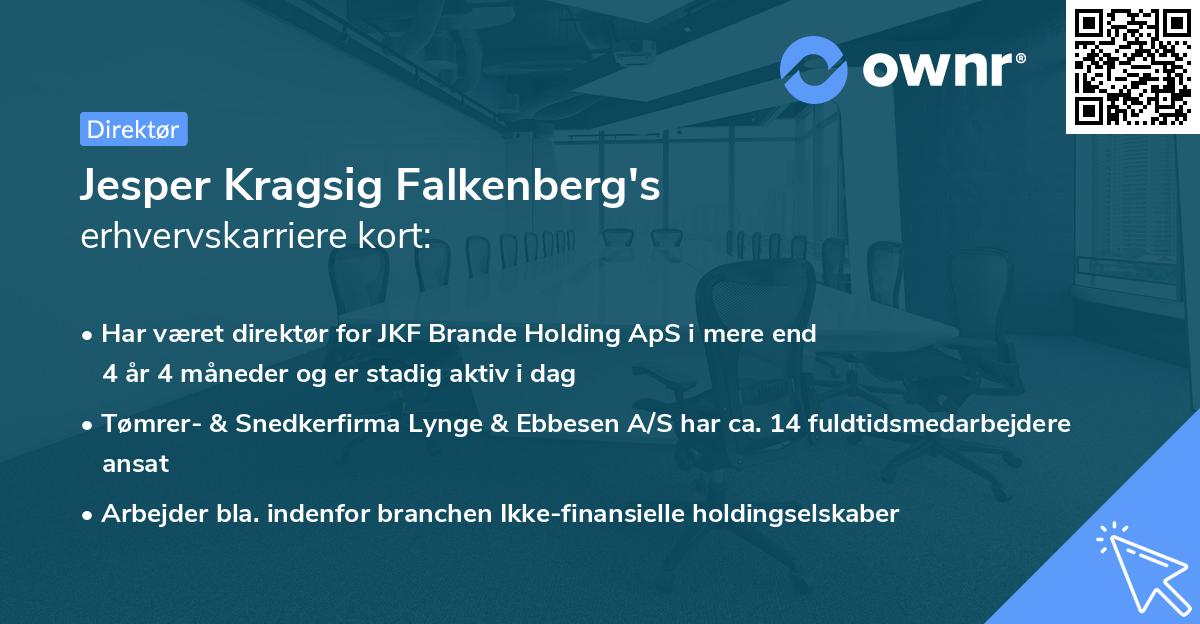 Jesper Kragsig Falkenberg's erhvervskarriere kort