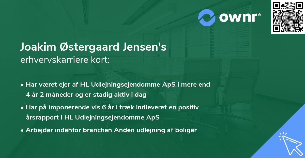 Joakim Østergaard Jensen's erhvervskarriere kort