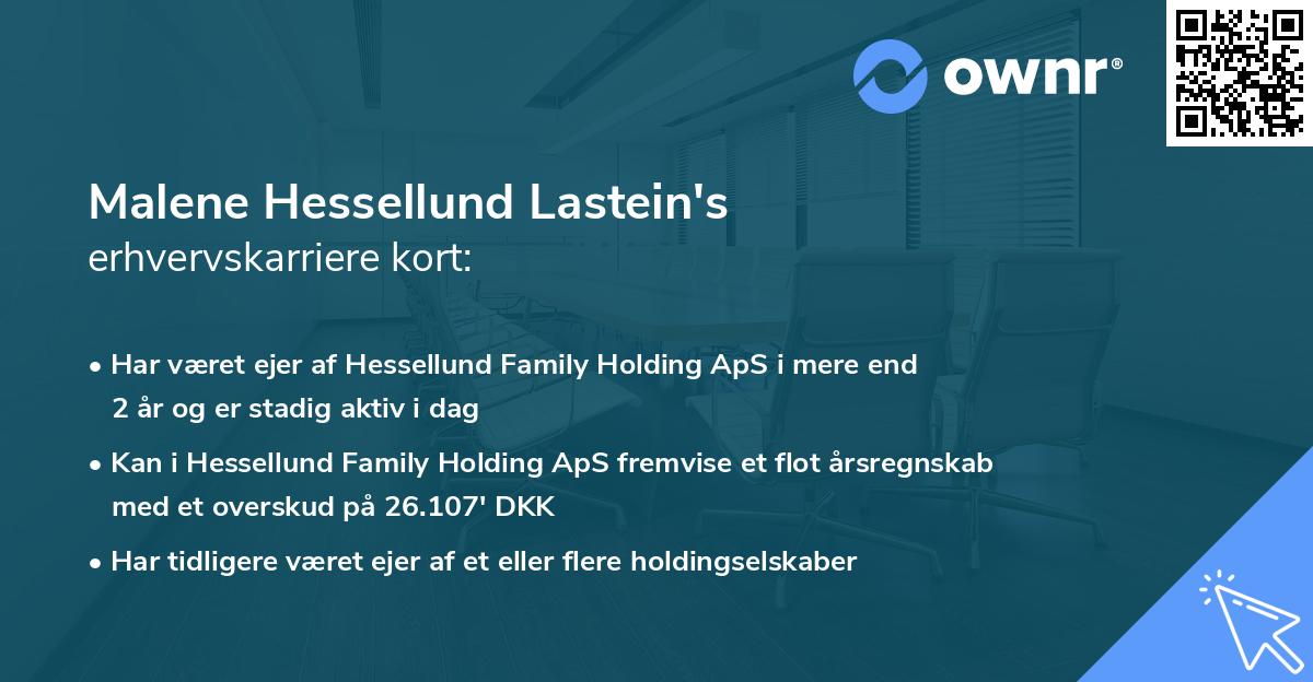 Malene Hessellund Lastein's erhvervskarriere kort