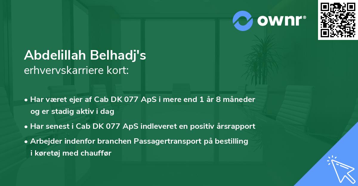 Abdelillah Belhadj's erhvervskarriere kort