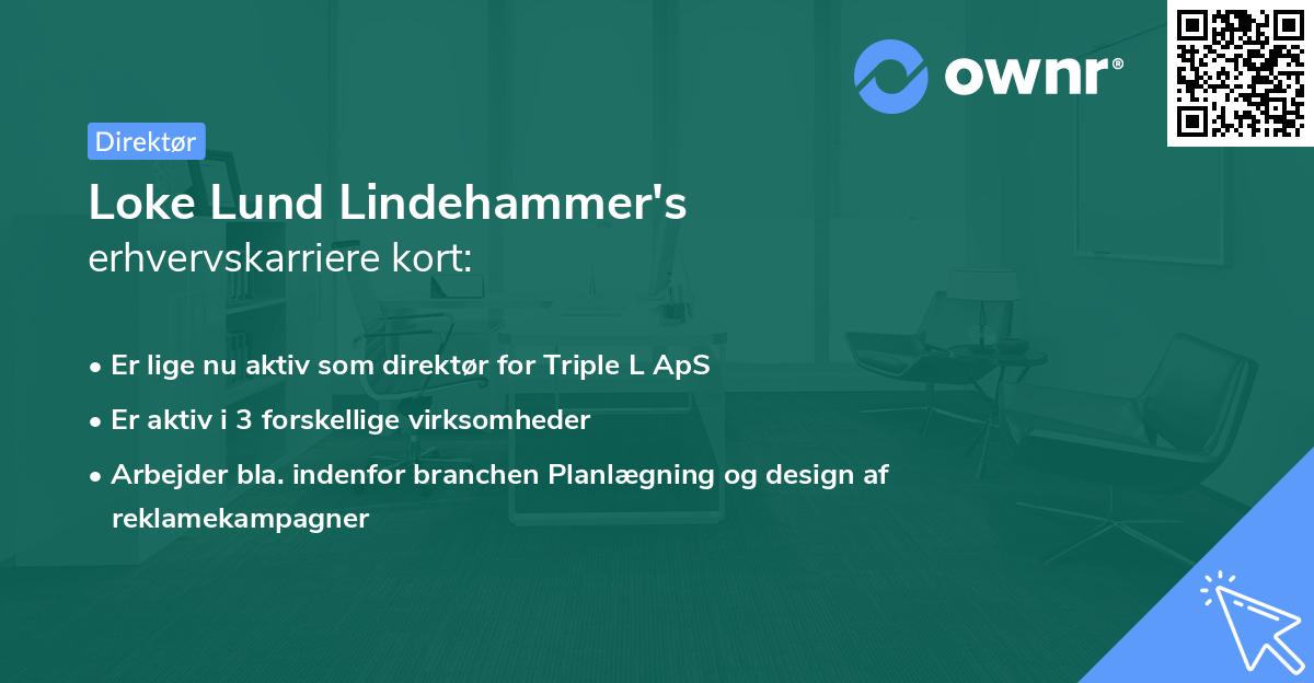 Loke Lund Lindehammer's erhvervskarriere kort