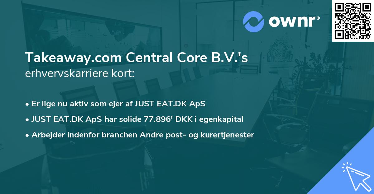 Takeaway.com Central Core B.V.'s erhvervskarriere kort