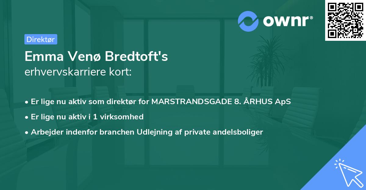 Emma Venø Bredtoft's erhvervskarriere kort