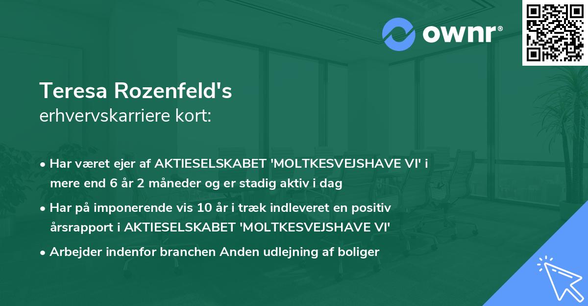 Teresa Rozenfeld's erhvervskarriere kort