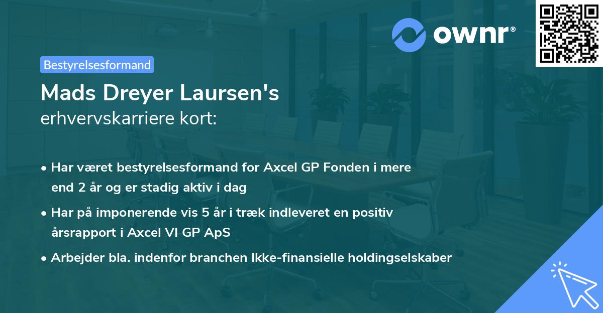 Mads Dreyer Laursen's erhvervskarriere kort