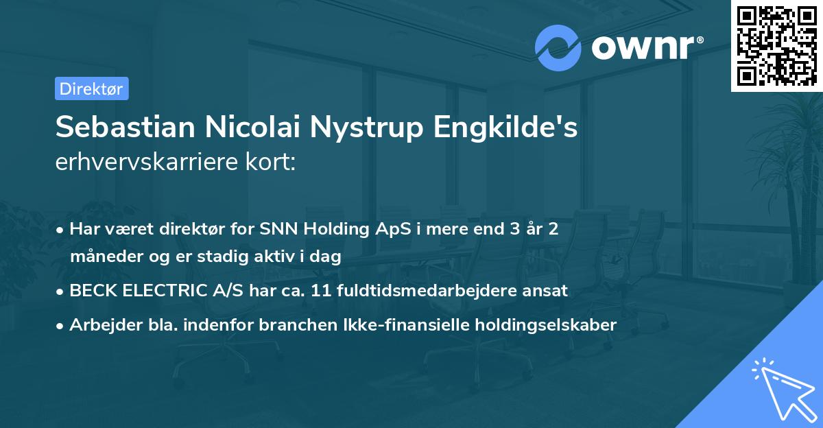 Sebastian Nicolai Nystrup Engkilde's erhvervskarriere kort