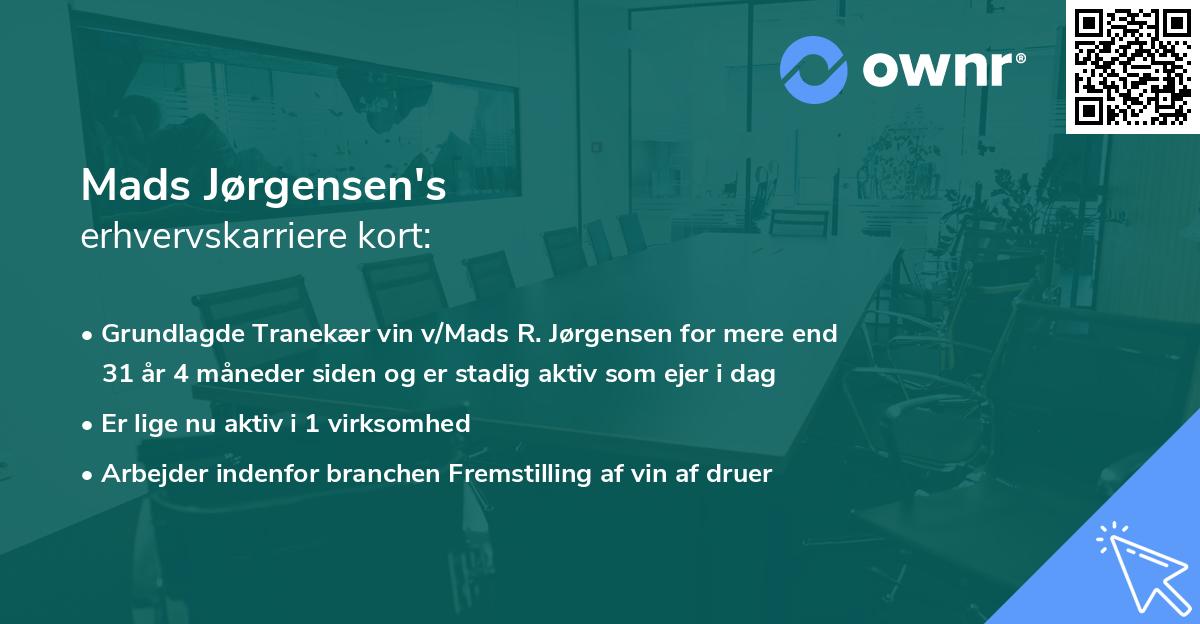 Mads Jørgensen's erhvervskarriere kort