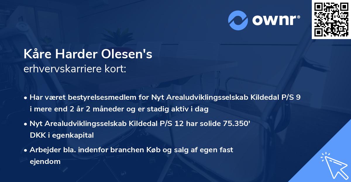 Kåre Harder Olesen's erhvervskarriere kort