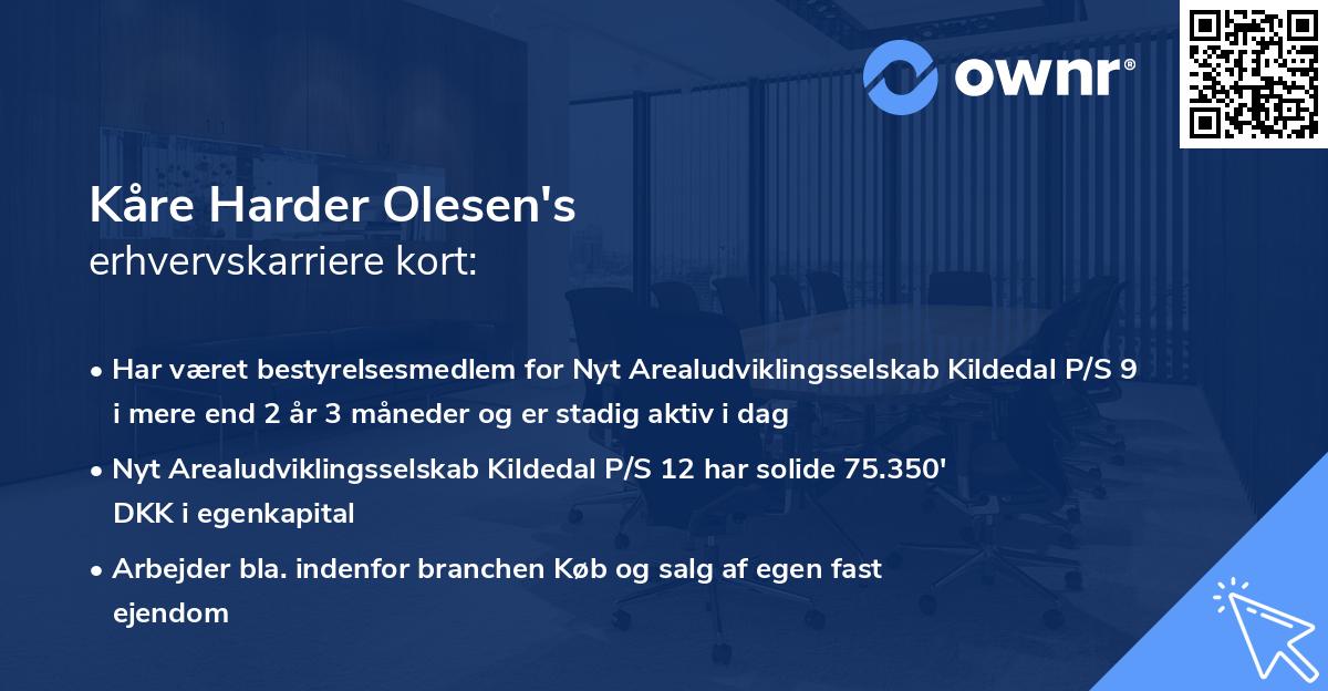 Kåre Harder Olesen's erhvervskarriere kort