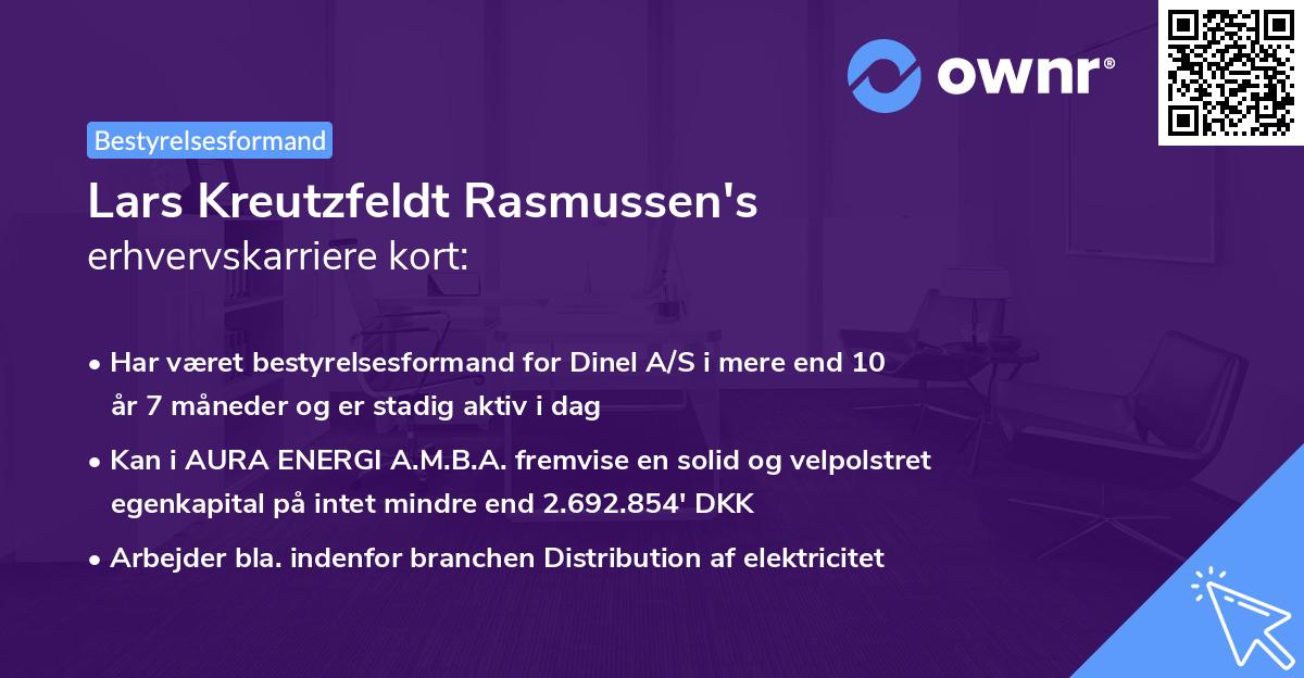 Lars Kreutzfeldt Rasmussen's erhvervskarriere kort