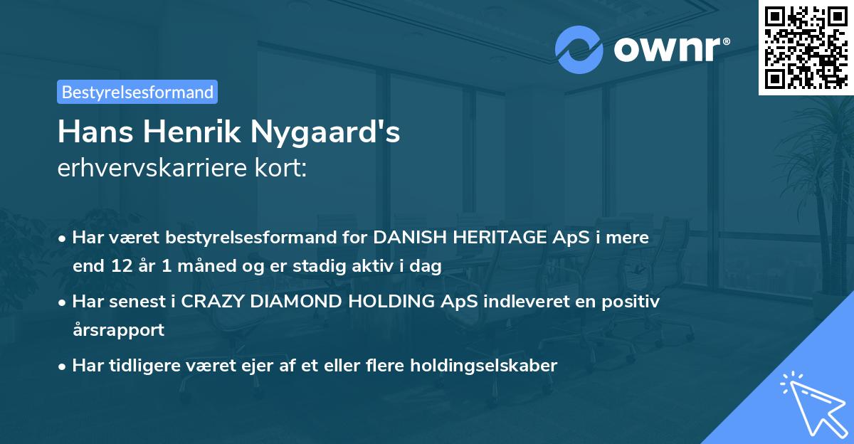 Hans Henrik Nygaard's erhvervskarriere kort