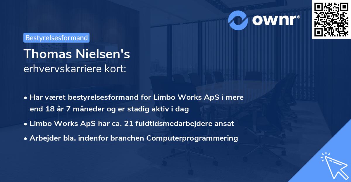 Thomas Nielsen's erhvervskarriere kort