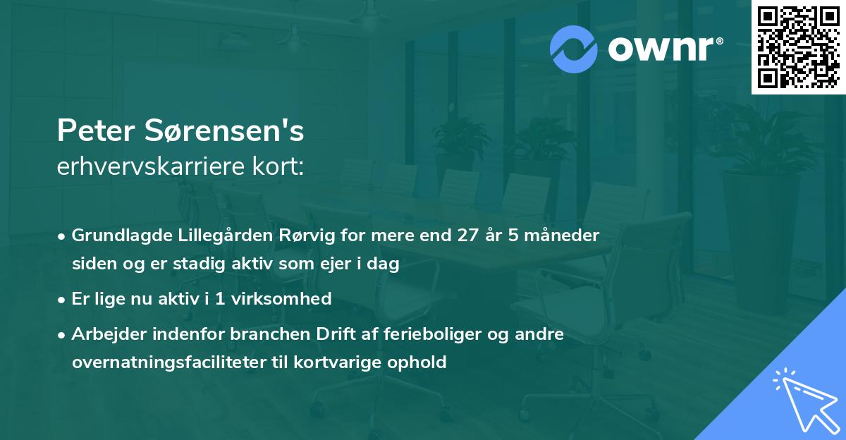 Peter Sørensen's erhvervskarriere kort